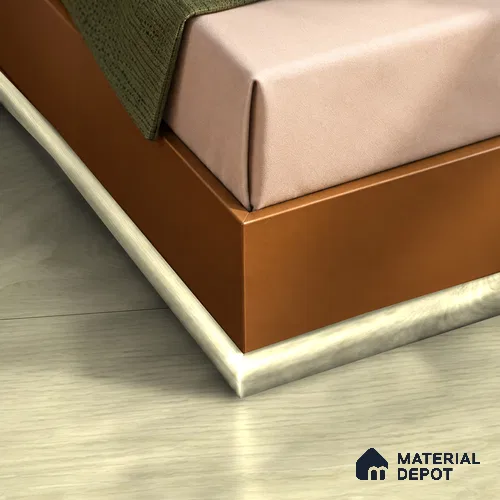 MDF Corner Beading Profile Majesty Grande TF 00339 | 8 ft x 12 mm x 12 mm | Compatible for Laminate Wood Floor LF 00345 E | Neat Finish For Floor & Wall Corners
