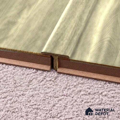 MDF T Profile Majesty Grande TF 00339 Q | 8 ft x 25 mm x 12 mm | Compatible for Laminate Wood Floor LF 00345 E | Seamless Joint Between Two Rooms’ Flooring