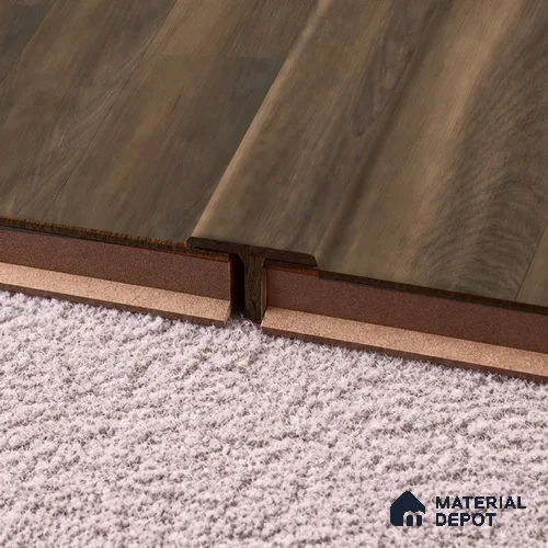 MDF T Profile Majesty Grande TF 00341 M | 8 ft x 12 mm x 12 mm | Compatible for Laminate Wood Floor LF 00345 G | Seamless Joint Between Two Rooms’ Flooring