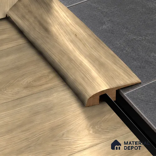 MDF Reducer R Profile Majesty Grande TF 00342 L | 8 ft x 25 mm x 12 mm | Compatible for Laminate Wood Floor LF 00345 H | Smooth Slope Between High & Low Floors