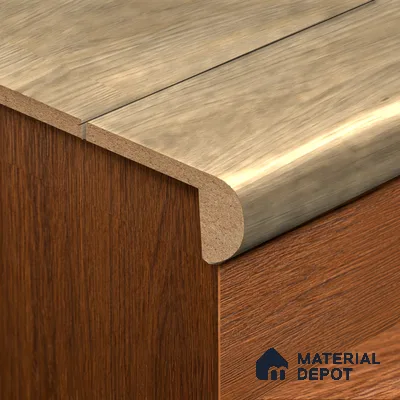 MDF L Nosing Profile Majesty Grande TF 00342 W | 8 ft x 25 x 25 x 12 mm | Compatible for Laminate Wood Floor LF 00345 H | Protective Edge Finish For Stairs & Steps