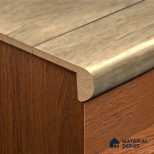 MDF L Nosing Profile Majesty Grande TF 00342 W | 8 ft x 25 x 25 x 12 mm | Compatible for Laminate Wood Floor LF 00345 H | Protective Edge Finish For Stairs & Steps