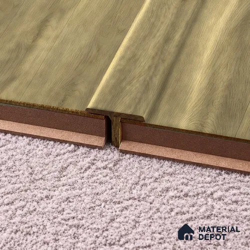 MDF T Profile Majesty Grande TF 00343 M | 8 ft x 12 mm x 12 mm | Compatible for Laminate Wood Floor LF 00345 I | Seamless Joint Between Two Rooms’ Flooring