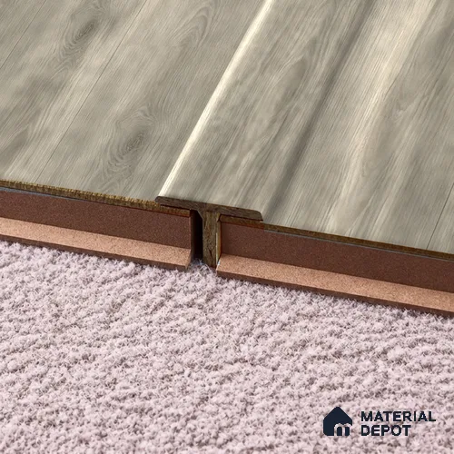 MDF T Profile Majesty Grande TF 00344 M | 8 ft x 12 mm x 12 mm | Compatible for Laminate Wood Floor LF 00345 J | Seamless Joint Between Two Rooms’ Flooring