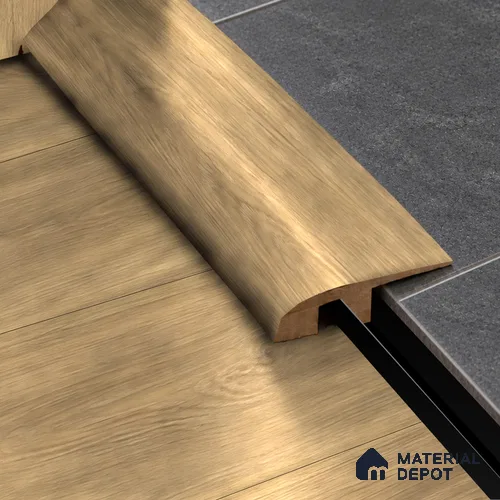 MDF Reducer R Profile Majesty Grande TF 00335 H | 8 ft x 12 mm x 12 mm | Compatible for Laminate Wood Floor LF 00345 | Smooth Slope Between High & Low Floors