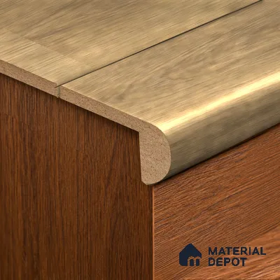 MDF L Nosing Profile Majesty Grande TF 00335 W | 8 ft x 25 x 25 x 12 mm | Compatible for Laminate Wood Floor LF 00345 | Protective Edge Finish For Stairs & Steps