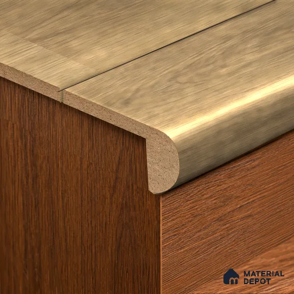 MDF L Nosing Profile Majesty Grande TF 00335 W | 8 ft x 25 x 25 x 12 mm | Compatible for Laminate Wood Floor LF 00345 | Protective Edge Finish For Stairs & Steps