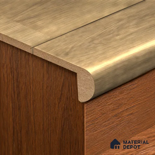 MDF L Nosing Profile Majesty Grande TF 00335 W | 8 ft x 25 x 25 x 12 mm | Compatible for Laminate Wood Floor LF 00345 | Protective Edge Finish For Stairs & Steps