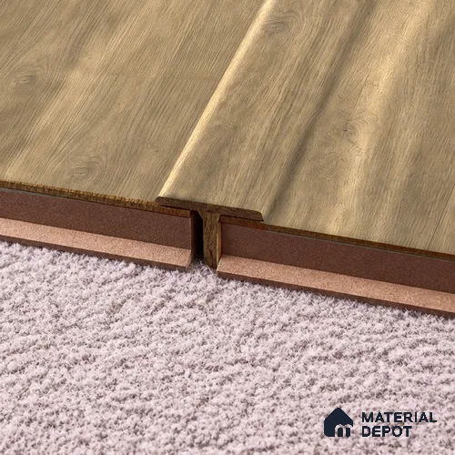 MDF T Profile Oak Artisan TF 00354 P | 8 ft x 23 mm x 12 mm | Compatible for Laminate Wood Floor LF 00346 J | Seamless Joint Between Two Rooms’ Flooring