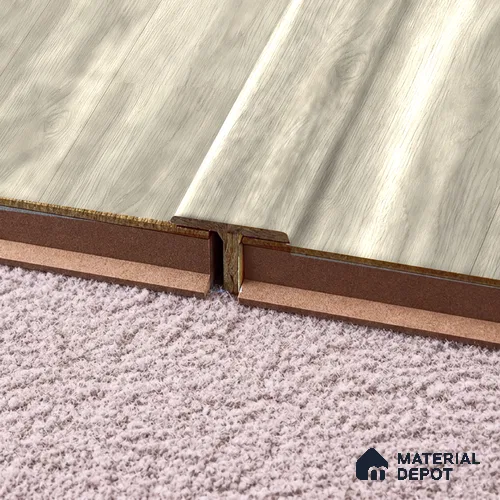 MDF T Profile Oak Artisan TF 00345 O | 8 ft x 18 mm x 12 mm | Compatible for Laminate Wood Floor LF 00346 | Seamless Joint Between Two Rooms’ Flooring