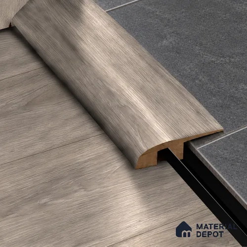 MDF Reducer R Profile | TF 00621 M | 8 ft x 16 mm - 12 mm | Compatible for Laminate Wood Floor LF 00361 C | Smooth Slope Between High & Low Floors