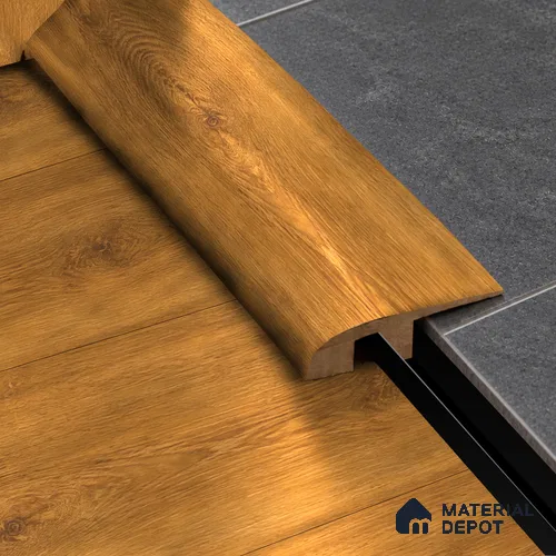 MDF Reducer R Profile Radiant TF 00259 I | 8 ft x 16 mm x 12 mm | Compatible for Laminate Wood Floor LF 00333 B | Smooth Slope Between High & Low Floors