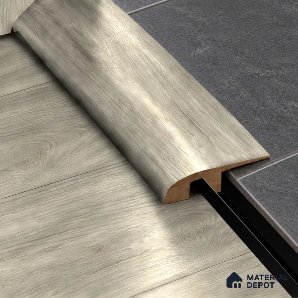 MDF Reducer R Profile Radiant TF 00260 I | 8 ft x 16 mm x 12 mm | Compatible for Laminate Wood Floor LF 00333 C | Smooth Slope Between High & Low Floors