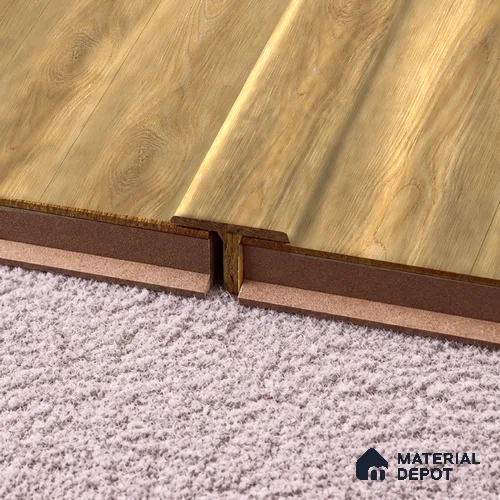 MDF T Profile Radiant TF 00262 Q | 8 ft x 25 mm x 12 mm | Compatible for Laminate Wood Floor LF 00333 E | Seamless Joint Between Two Rooms’ Flooring