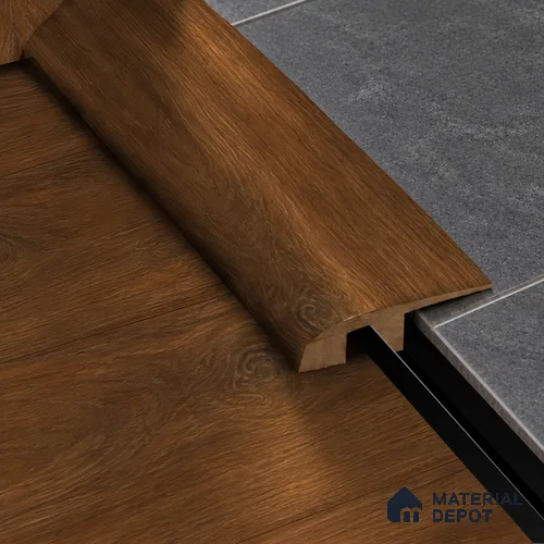 MDF Reducer R Profile Radiant TF 00263 I | 8 ft x 16 mm x 12 mm | Compatible for Laminate Wood Floor LF 00333 F | Smooth Slope Between High & Low Floors