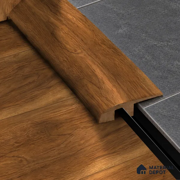 MDF Reducer R Profile Radiant TF 00264 I | 8 ft x 16 mm x 12 mm | Compatible for Laminate Wood Floor LF 00333 G | Smooth Slope Between High & Low Floors