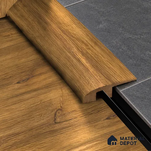MDF Reducer R Profile Reserve TF 00237 K | 8 ft x 23 mm x 12 mm | Compatible for Laminate Wood Floor LF 00326 H | Smooth Slope Between High & Low Floors