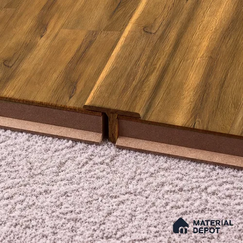 MDF T Profile Reserve TF 00237 M | 8 ft x 12 mm x 12 mm | Compatible for Laminate Wood Floor LF 00326 H | Seamless Joint Between Two Rooms’ Flooring