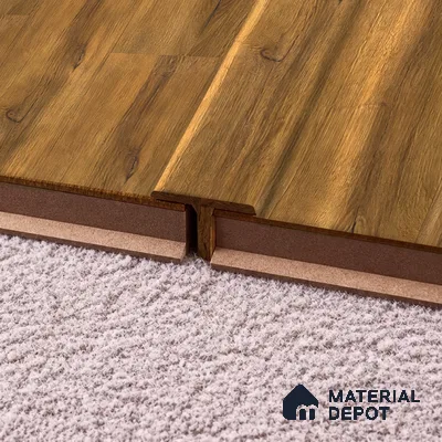 MDF T Profile Reserve TF 00237 O | 8 ft x 18 mm x 12 mm | Compatible for Laminate Wood Floor LF 00326 H | Seamless Joint Between Two Rooms’ Flooring
