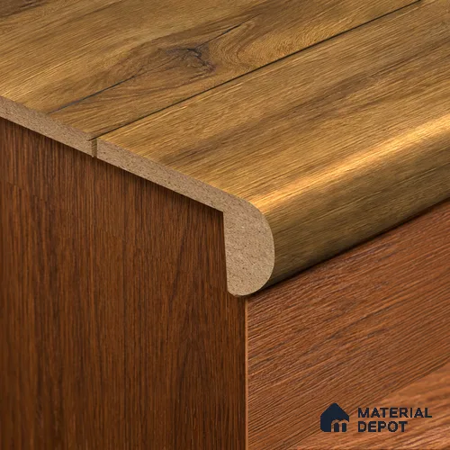 MDF L Nosing Profile Reserve TF 00237 W | 8 ft x 25 x 25 x 12 mm | Compatible for Laminate Wood Floor LF 00326 H | Protective Edge Finish For Stairs & Steps