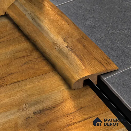 MDF Reducer R Profile Robust TF 00239 L | 8 ft x 25 mm x 12 mm | Compatible for Laminate Wood Floor LF 00329 B | Smooth Slope Between High & Low Floors