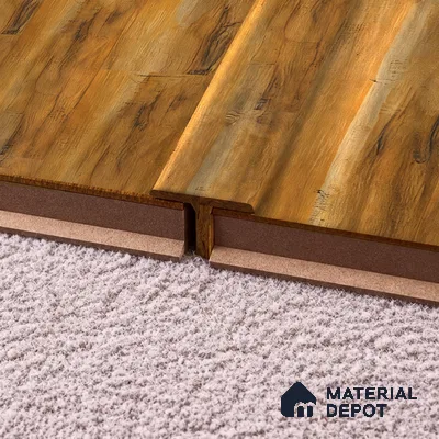 MDF T Profile Robust TF 00239 P | 8 ft x 23 mm x 12 mm | Compatible for Laminate Wood Floor LF 00329 B | Seamless Joint Between Two Rooms’ Flooring