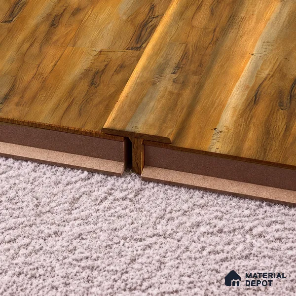 MDF T Profile Robust TF 00239 P | 8 ft x 23 mm x 12 mm | Compatible for Laminate Wood Floor LF 00329 B | Seamless Joint Between Two Rooms’ Flooring