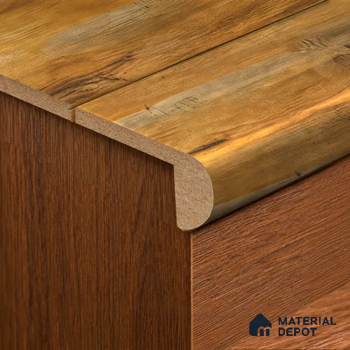 MDF L Nosing Profile Robust TF 00239 X | 8 ft x 25 x 45 x 12 mm | Compatible for Laminate Wood Floor LF 00329 B | Protective Edge Finish For Stairs & Steps
