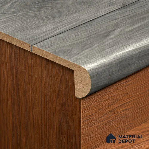 MDF L Nosing Profile Rustic Royal Oak TF 00274 X | 8 ft x 25 x 45 x 12 mm | Compatible for Laminate Wood Floor LF 00335 C | Protective Edge Finish For Stairs & Steps