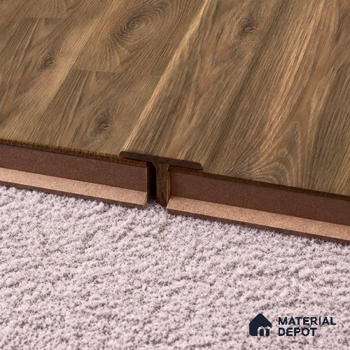 MDF T Profile Rustic Royal Oak TF 00276 M | 8 ft x 12 mm x 12 mm | Compatible for Laminate Wood Floor LF 00335 E | Seamless Joint Between Two Rooms’ Flooring