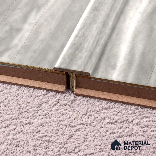 MDF T Profile Rustic Royal Oak TF 00277 P | 8 ft x 23 mm x 12 mm | Compatible for Laminate Wood Floor LF 00335 F | Seamless Joint Between Two Rooms’ Flooring