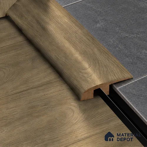 MDF Reducer R Profile Rustic Royal Oak TF 00278 I | 8 ft x 16 mm x 12 mm | Compatible for Laminate Wood Floor LF 00335 G | Smooth Slope Between High & Low Floors