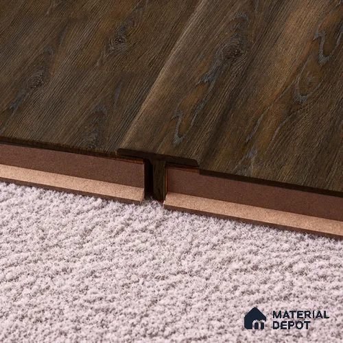 MDF T Profile Rustic Royal Oak TF 00279 O | 8 ft x 18 mm x 12 mm | Compatible for Laminate Wood Floor LF 00335 H | Seamless Joint Between Two Rooms’ Flooring