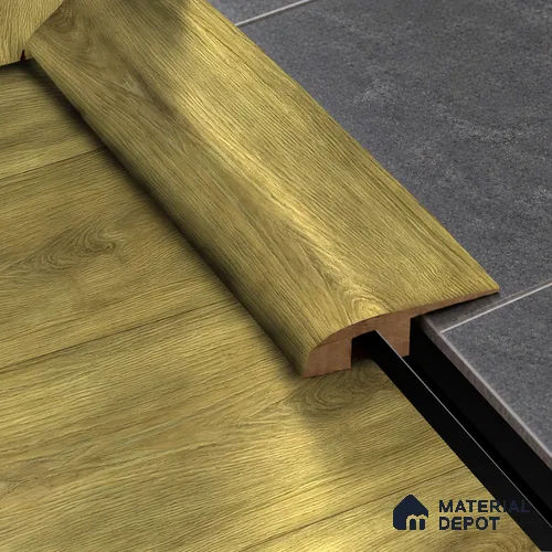 MDF Reducer R Profile Rustic Royal Oak TF 00272 H | 8 ft x 12 mm x 12 mm | Compatible for Laminate Wood Floor LF 00335 | Smooth Slope Between High & Low Floors