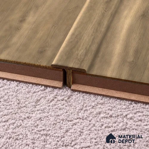 MDF T Profile Stockholm Twilight Oak (#V321) TF 00444 Q | 8 ft x 25 mm x 12 mm | Compatible for Laminate Wood Floor LF 00357 | Seamless Joint Between Two Rooms’ Flooring