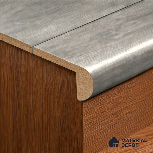 MDF L Nosing Profile Unify TF 00303 W | 8 ft x 25 x 25 x 12 mm | Compatible for Laminate Wood Floor LF 00340 B | Protective Edge Finish For Stairs & Steps