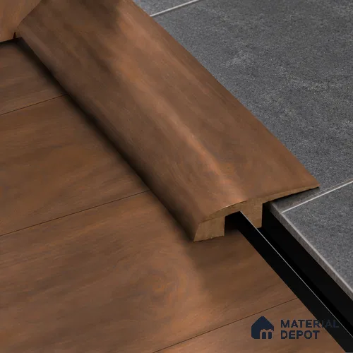 MDF Reducer R Profile Unify TF 00305 L | 8 ft x 25 mm x 12 mm | Compatible for Laminate Wood Floor LF 00340 D | Smooth Slope Between High & Low Floors