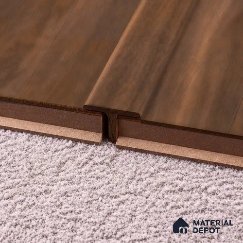 MDF T Profile Unify TF 00305 M | 8 ft x 12 mm x 12 mm | Compatible for Laminate Wood Floor LF 00340 D | Seamless Joint Between Two Rooms’ Flooring