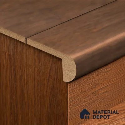 MDF L Nosing Profile Unify TF 00305 X | 8 ft x 25 x 45 x 12 mm | Compatible for Laminate Wood Floor LF 00340 D | Protective Edge Finish For Stairs & Steps
