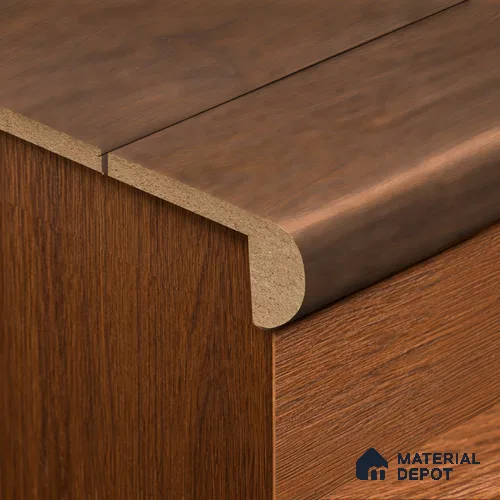 MDF L Nosing Profile Unify TF 00305 X | 8 ft x 25 x 45 x 12 mm | Compatible for Laminate Wood Floor LF 00340 D | Protective Edge Finish For Stairs & Steps