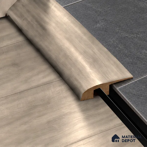 MDF Reducer R Profile Unify TF 00302 H | 8 ft x 12 mm x 12 mm | Compatible for Laminate Wood Floor LF 00340 | Smooth Slope Between High & Low Floors