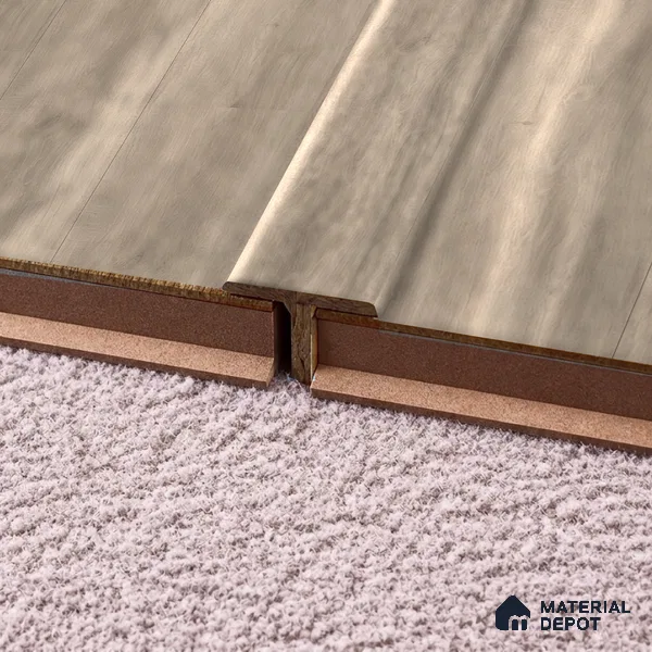 MDF T Profile Unify TF 00302 Q | 8 ft x 25 mm x 12 mm | Compatible for Laminate Wood Floor LF 00340 | Seamless Joint Between Two Rooms’ Flooring
