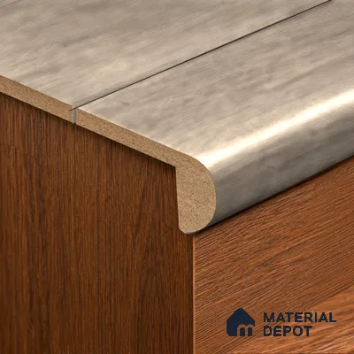 MDF L Nosing Profile Unify TF 00302 X | 8 ft x 25 x 45 x 12 mm | Compatible for Laminate Wood Floor LF 00340 | Protective Edge Finish For Stairs & Steps
