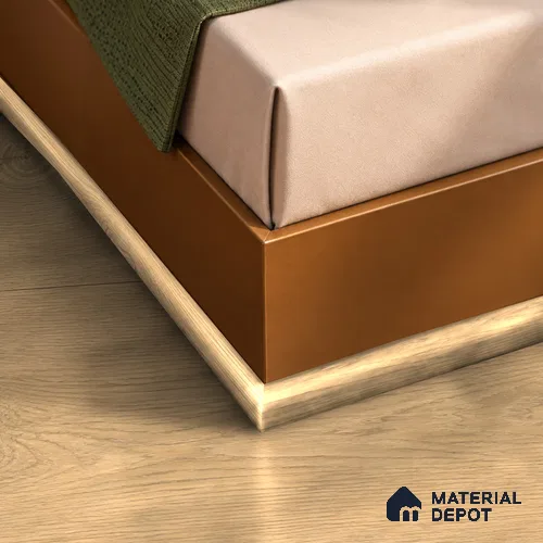 MDF Corner Beading Profile Velora 8 TF 00496 C | 8 ft x 25 mm x 12 mm | Compatible for Laminate Wood Floor LF 00357 D | Neat Finish For Floor & Wall Corners