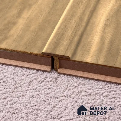 MDF T Profile Velora 8 TF 00496 N | 8 ft x 16 mm x 12 mm | Compatible for Laminate Wood Floor LF 00357 D | Seamless Joint Between Two Rooms’ Flooring