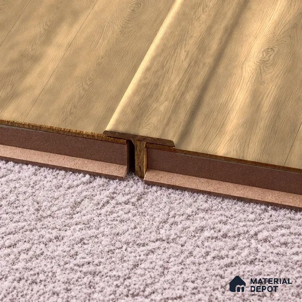 MDF T Profile Velora 8 TF 00496 N | 8 ft x 16 mm x 12 mm | Compatible for Laminate Wood Floor LF 00357 D | Seamless Joint Between Two Rooms’ Flooring