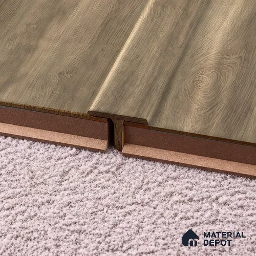 MDF T Profile Velora 8 TF 00593 O | 8 ft x 16 mm x 12 mm | Compatible for Laminate Wood Floor LF 00362 | Seamless Joint Between Two Rooms’ Flooring