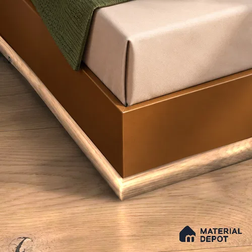 MDF Corner Beading Profile Vitality TF 00501 B | 8 ft x 18 mm x 12 mm | Compatible for Laminate Wood Floor LF 00353 B | Neat Finish For Floor & Wall Corners