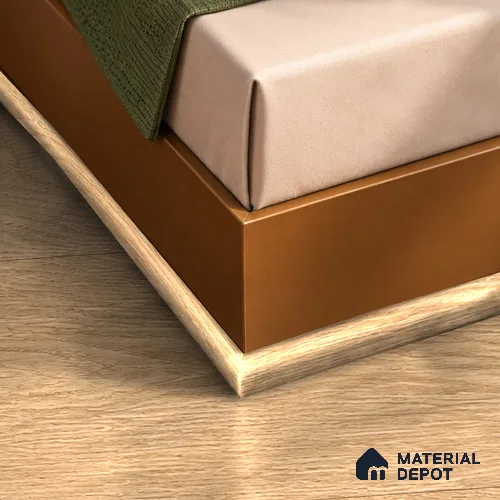 MDF Corner Beading Profile Vitality TF 00488 C | 8 ft x 25 mm x 12 mm | Compatible for Laminate Wood Floor LF 00353 D | Neat Finish For Floor & Wall Corners