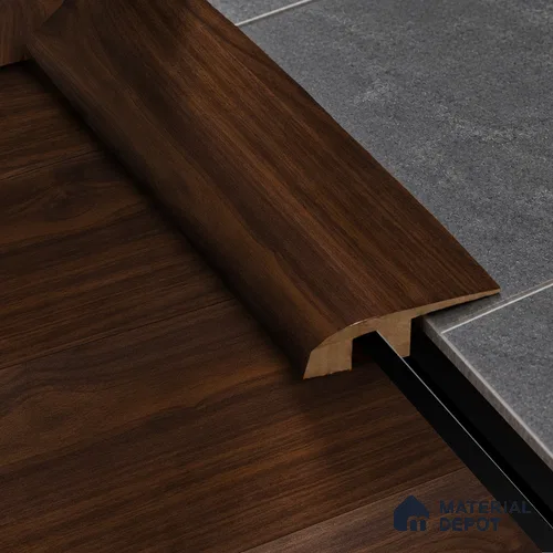 MDF Reducer R Profile Aristo PM 00356 K | 8 ft x 23 mm x 12 mm | Compatible for Laminate Wood Floor LF 00243 | Smooth Slope Between High & Low Floors